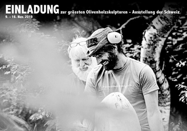 Die grösste Olivenholzskulpturen Ausstellung der Schweiz